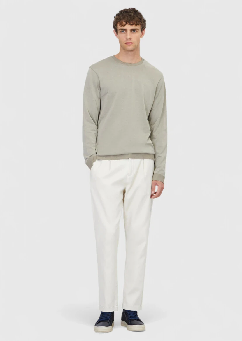 Sandy Crew Neck Plain Sweatshirt - RAMSEY