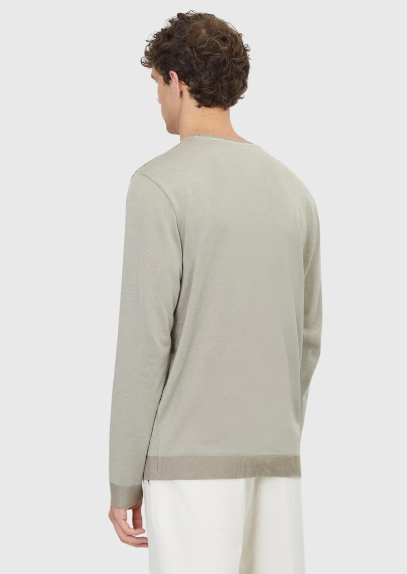 Sandy Crew Neck Plain Sweatshirt - 5
