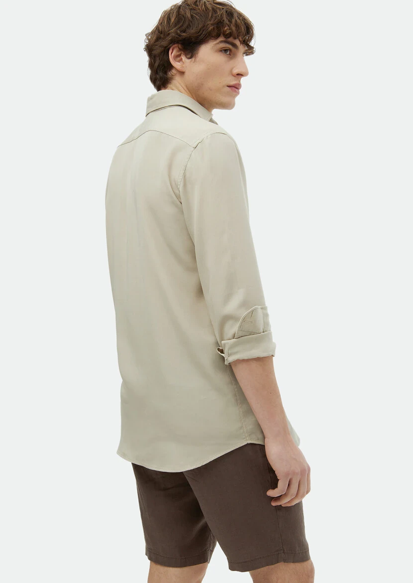Sandy Plain Regular Fit Weaving Casual Shirt - 5