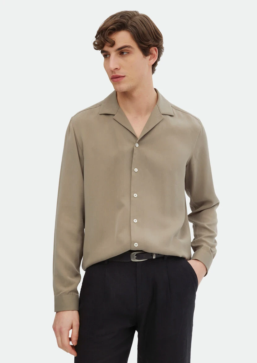 Sandy Plain Regular Fit Weaving Classical Shirt - RAMSEY