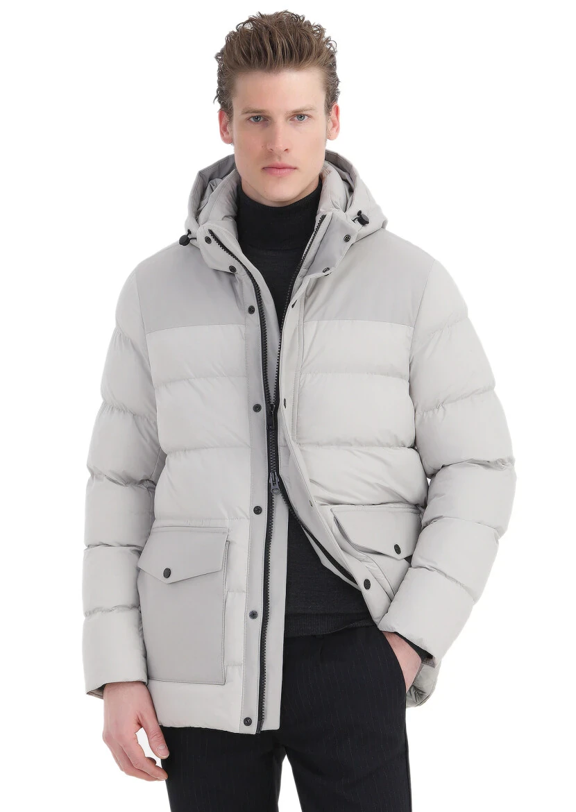 Sandy Regular Fit Casual Weaving Removable Hood Coat - 3