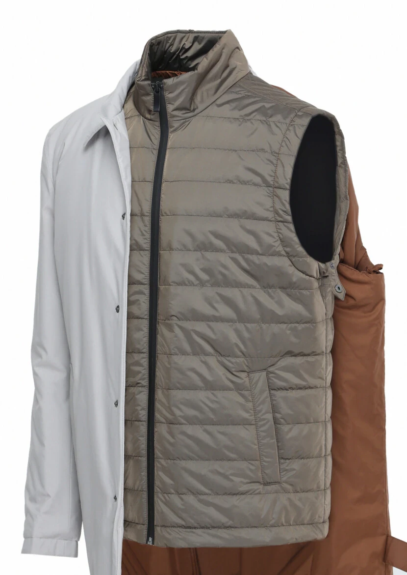 Sandy Regular Fit Shirt Collar Casual Weaving Rain Coat - 7