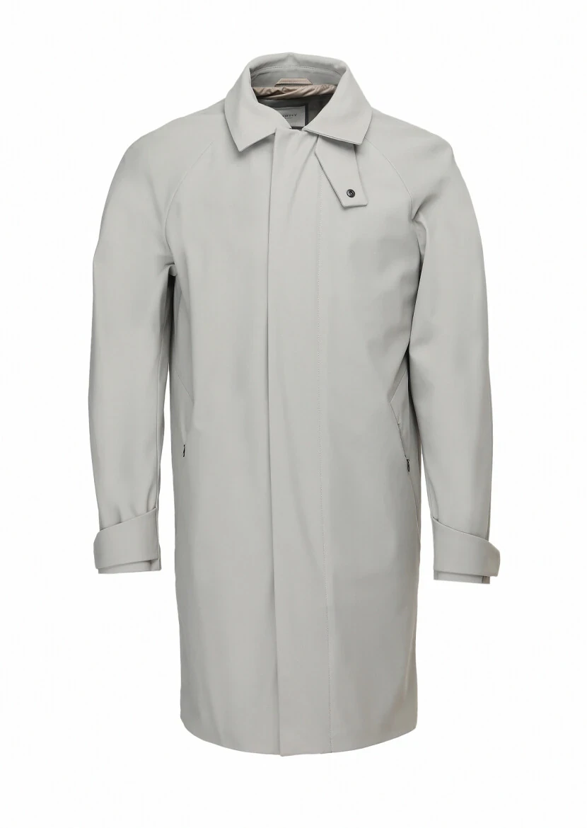 Sandy Regular Fit Shirt Collar Casual Weaving Rain Coat - 10