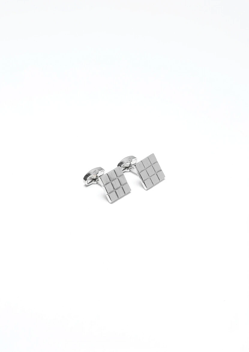 Silver Brass Cuff Link - 1