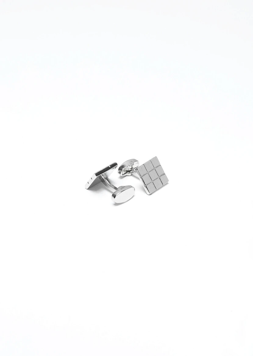 Silver Brass Cuff Link - 2