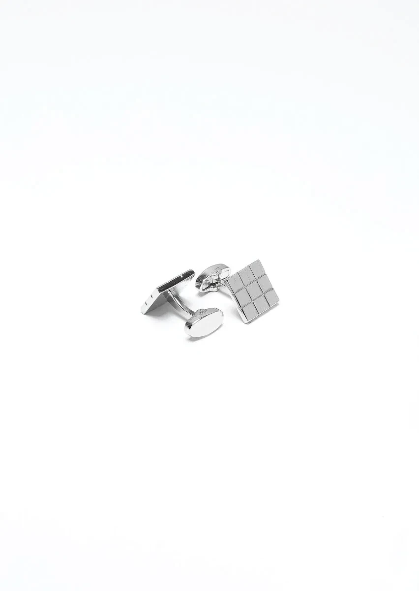 Silver Brass Cuff Link - 2