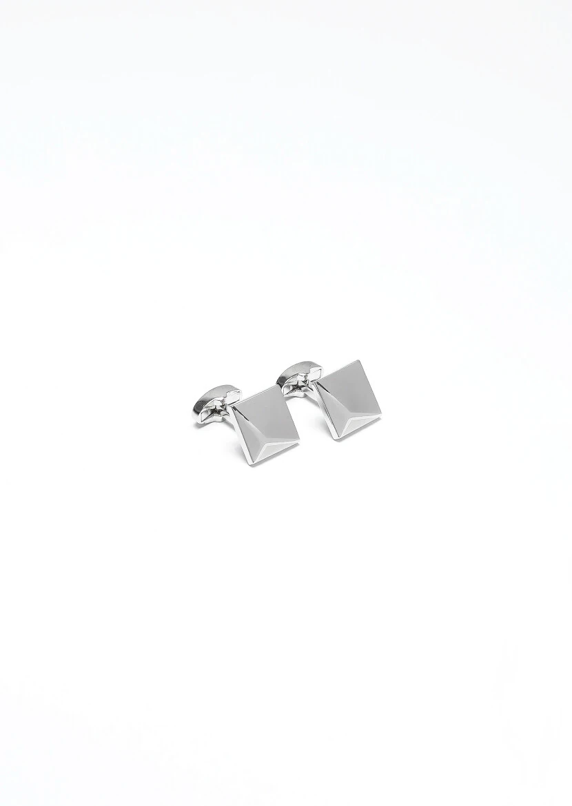 Silver Brass Cuff Link - 1