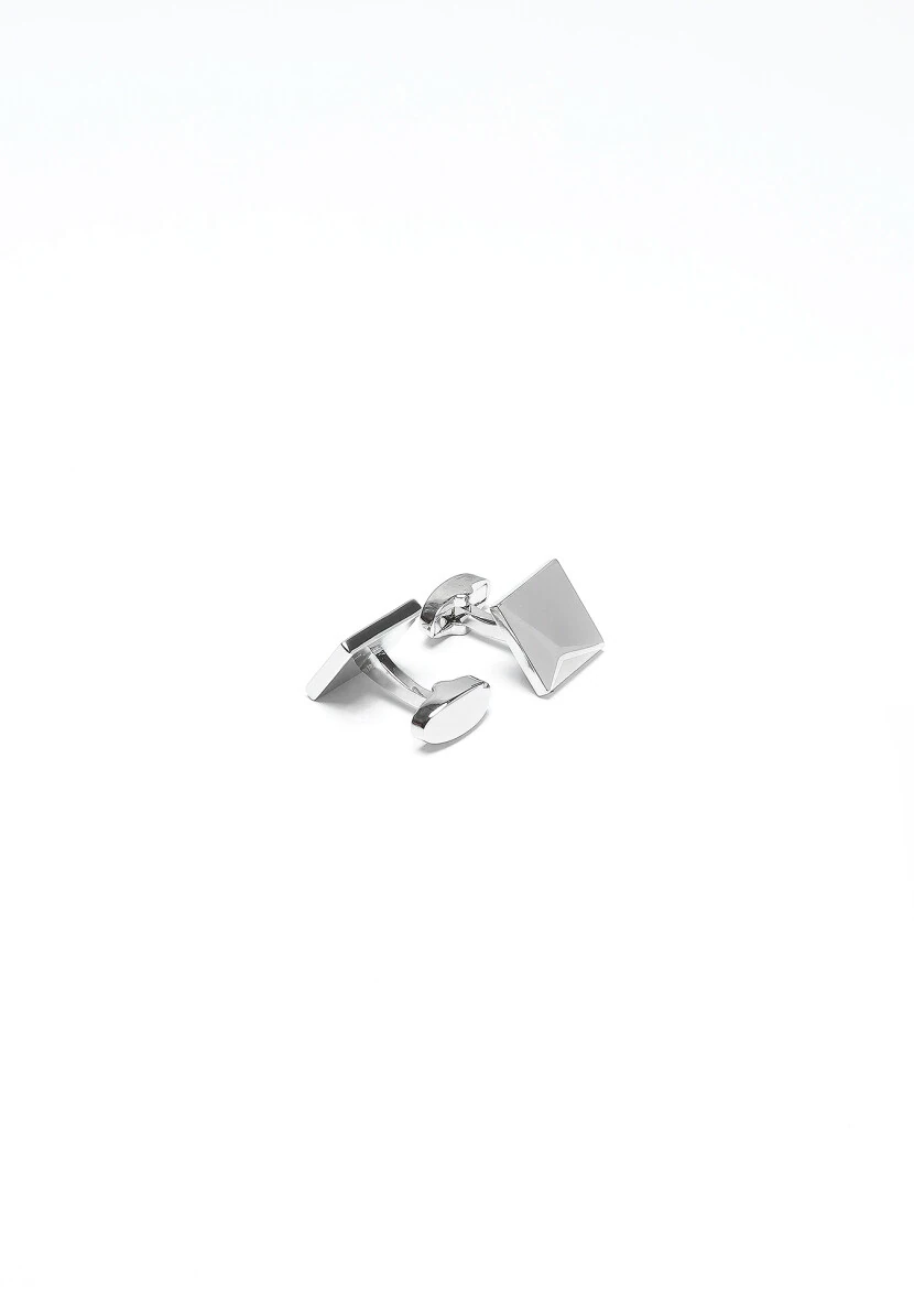 Silver Brass Cuff Link - 2