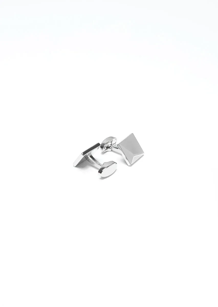 Silver Brass Cuff Link - 2