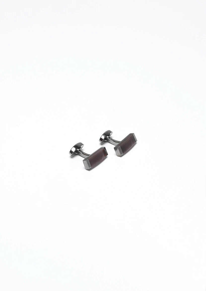 Silver Brass Cuff Link - 1