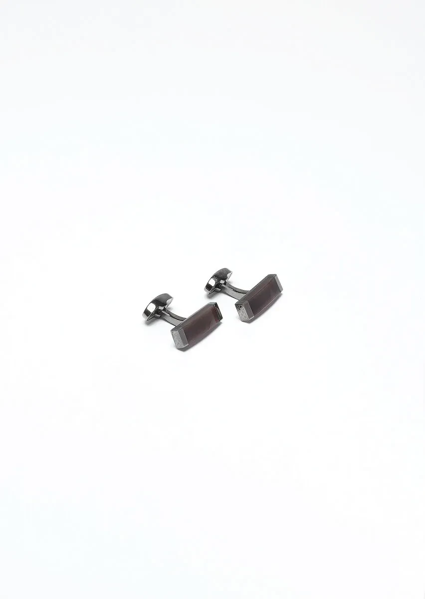 Silver Brass Cuff Link - 1