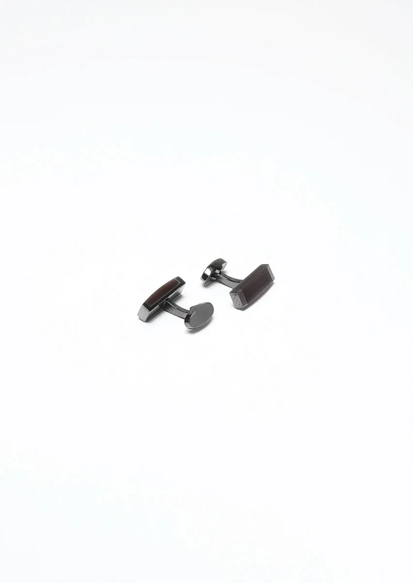 Silver Brass Cuff Link - 2