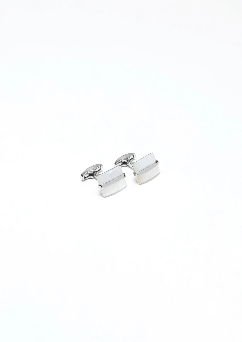 Silver Brass Cuff Link - 1
