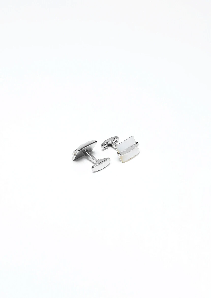 Silver Brass Cuff Link - 2