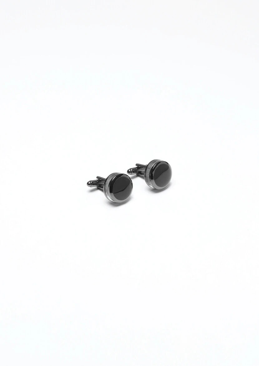 Silver Brass Cuff Link - 1