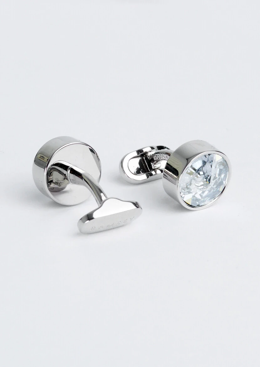 Silver Brass Cuff Link - RAMSEY