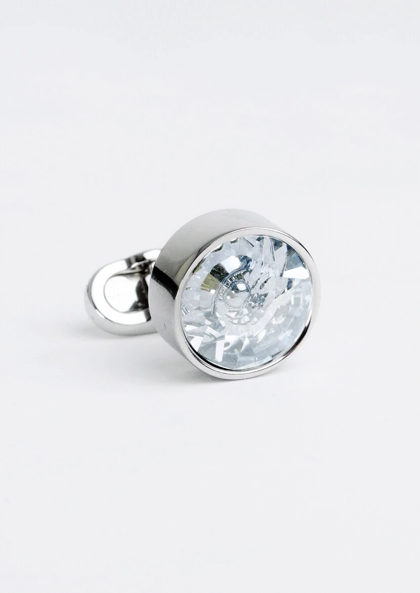 Silver Brass Cuff Link - 3