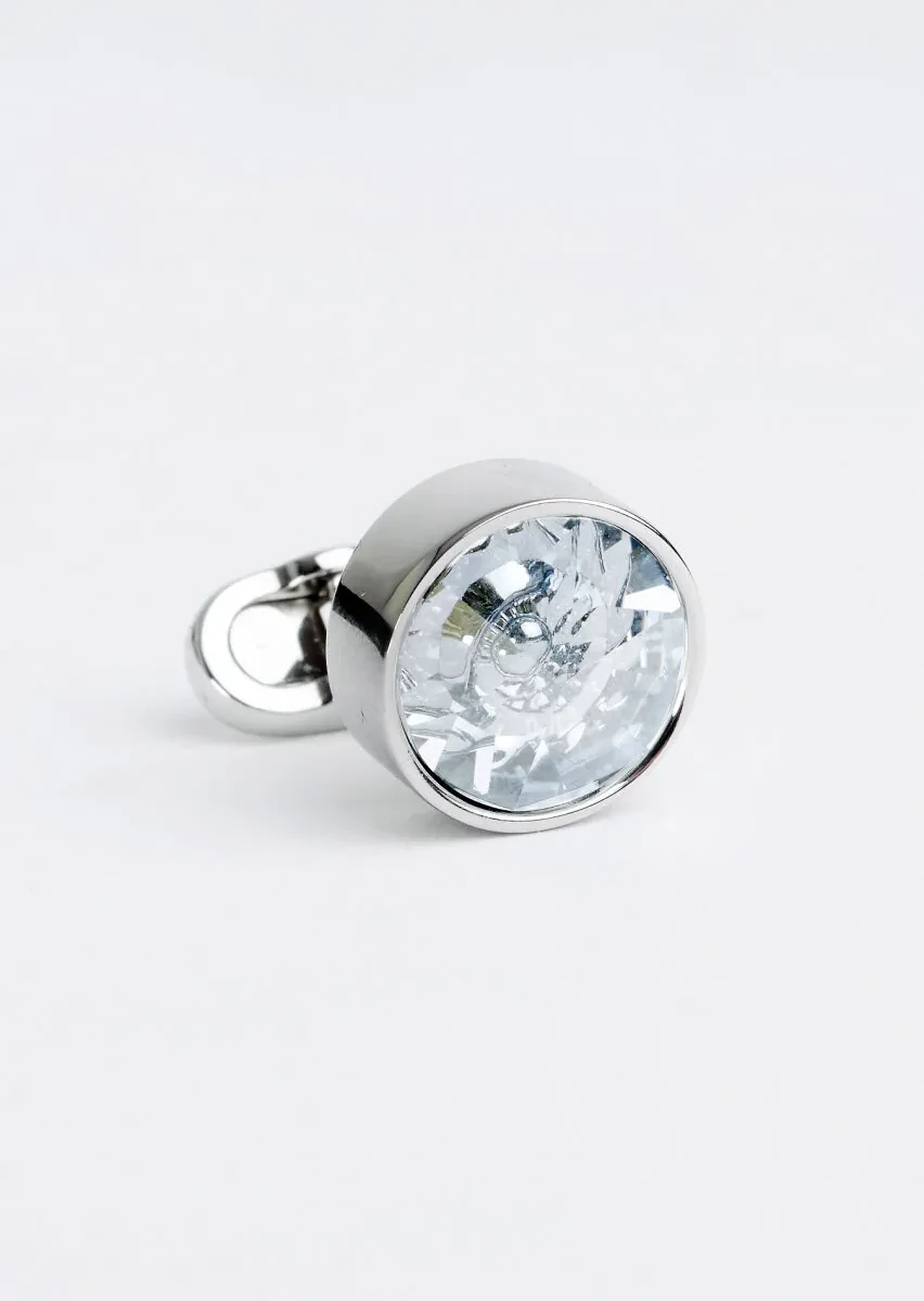 Silver Brass Cuff Link - 3