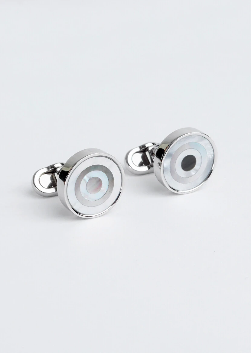 Silver Brass Cuff Link - RAMSEY