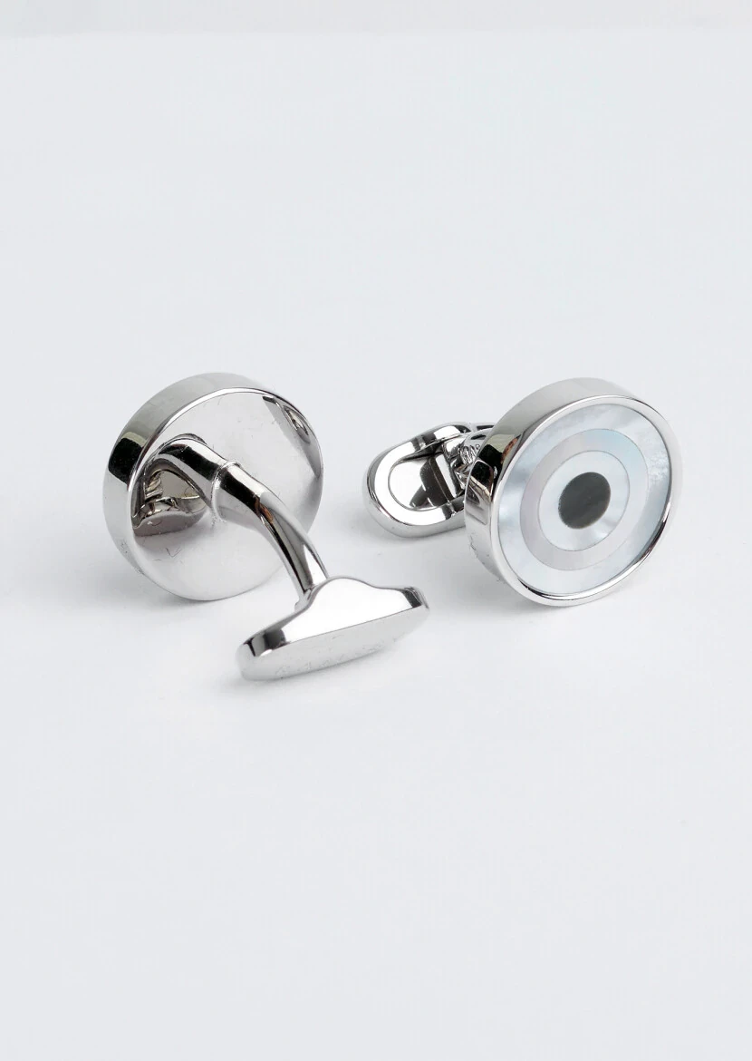 Silver Brass Cuff Link - RAMSEY
