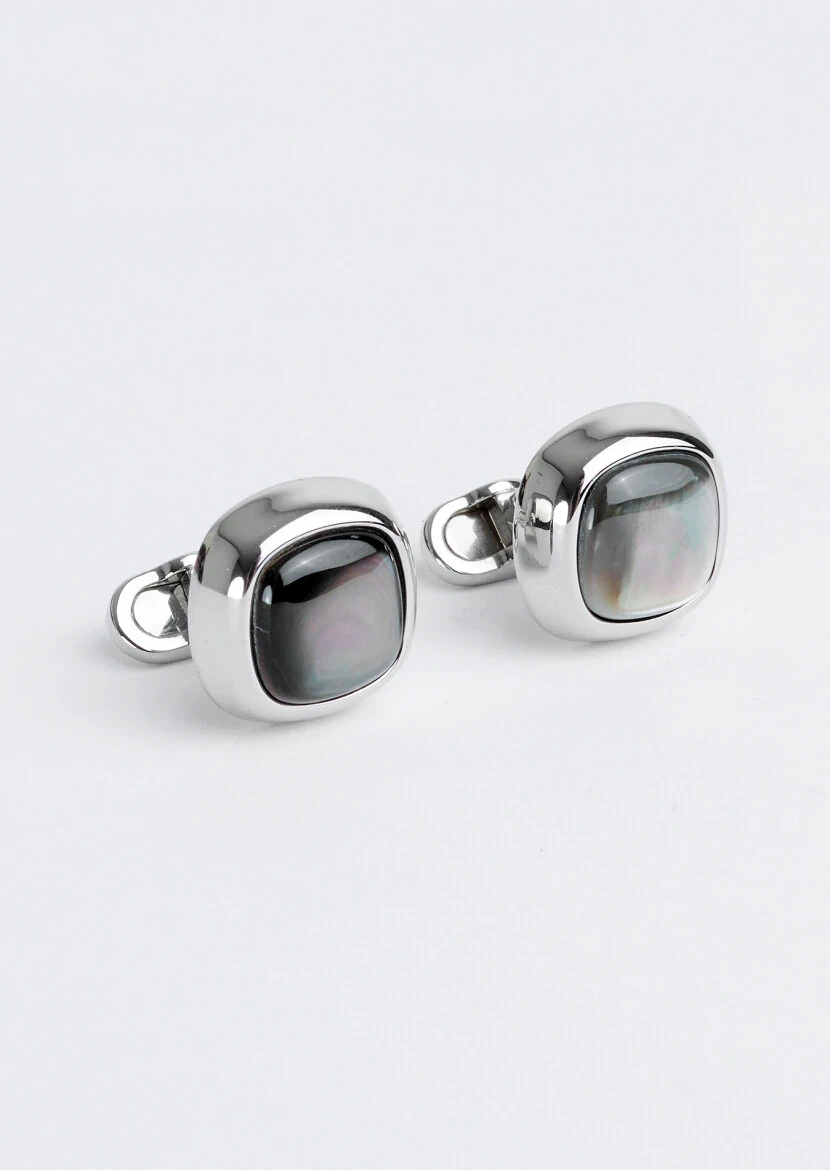 Silver Brass Cuff Link - RAMSEY
