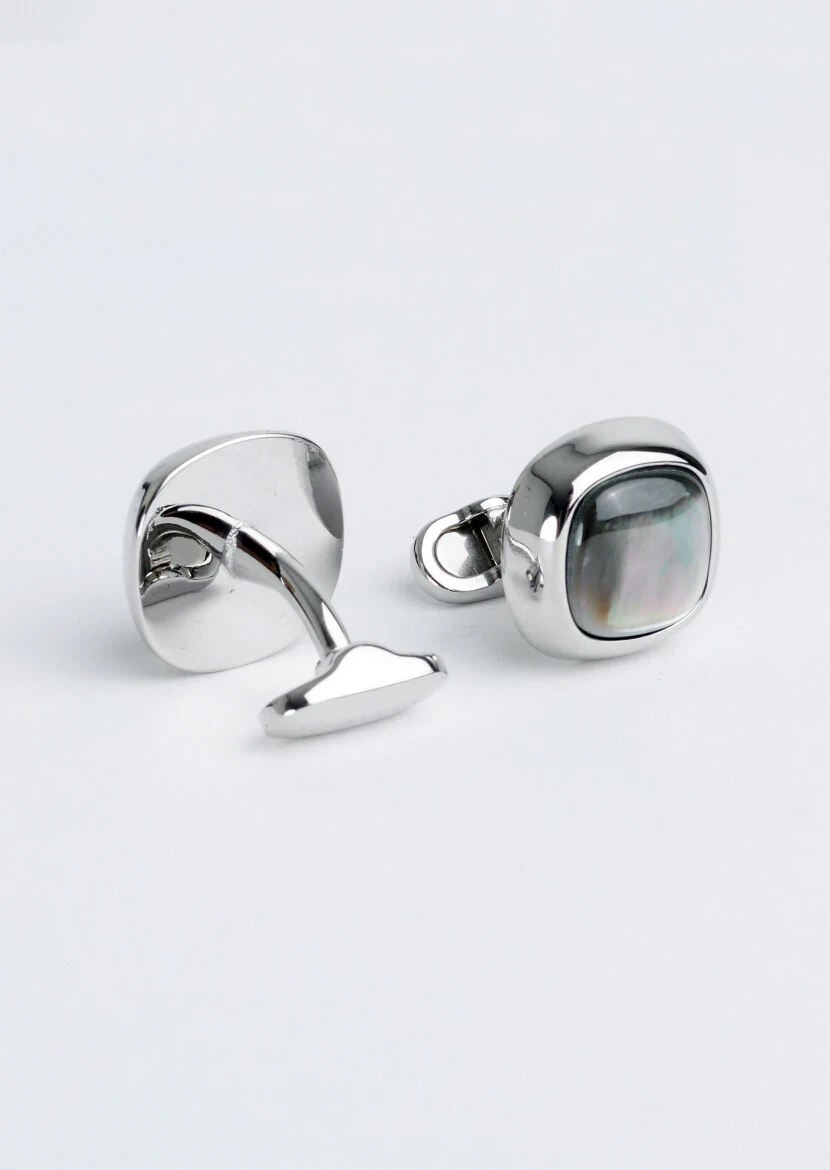 Silver Brass Cuff Link - RAMSEY