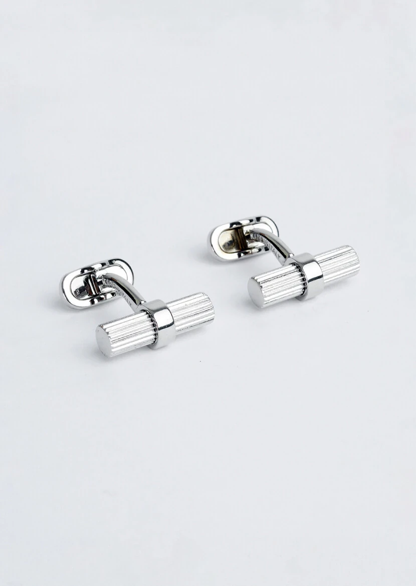 Silver Brass Cuff Link - RAMSEY