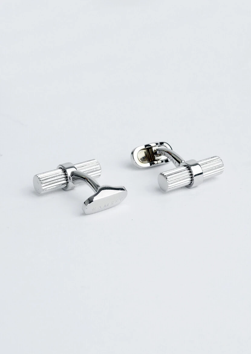 Silver Brass Cuff Link - RAMSEY