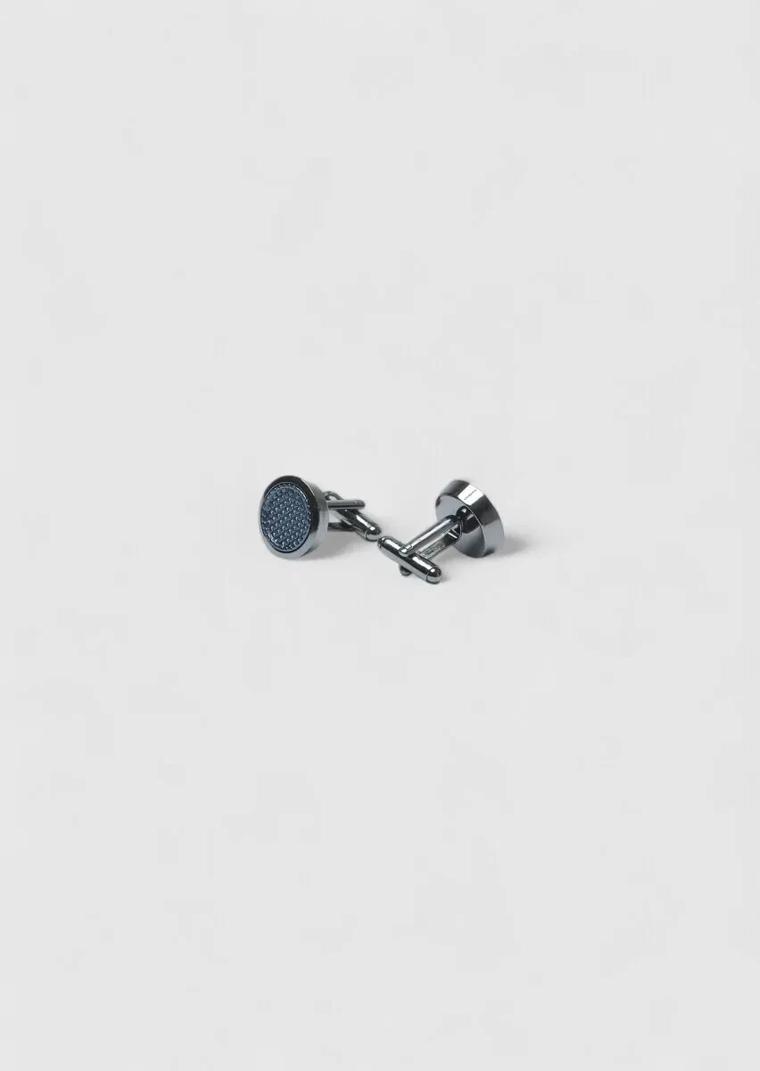 Silver Brass Cuff Link - 1