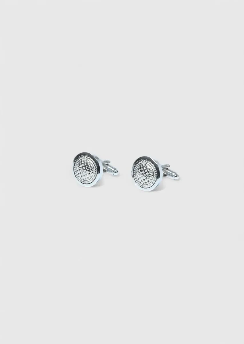 Silver Brass Cuff Link - 1