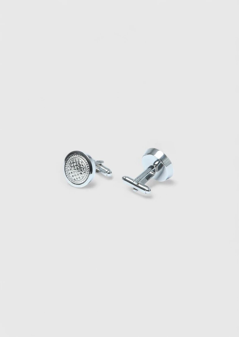 Silver Brass Cuff Link - RAMSEY