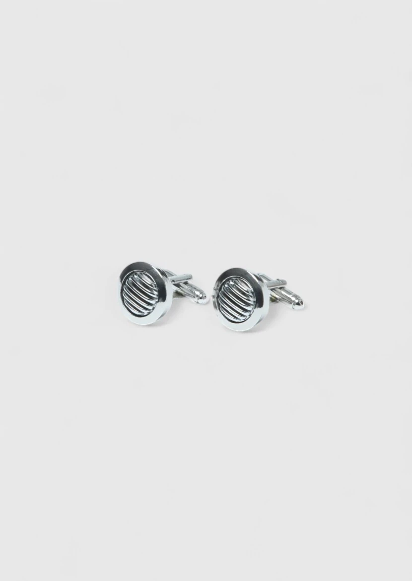 Silver Brass Cuff Link - RAMSEY