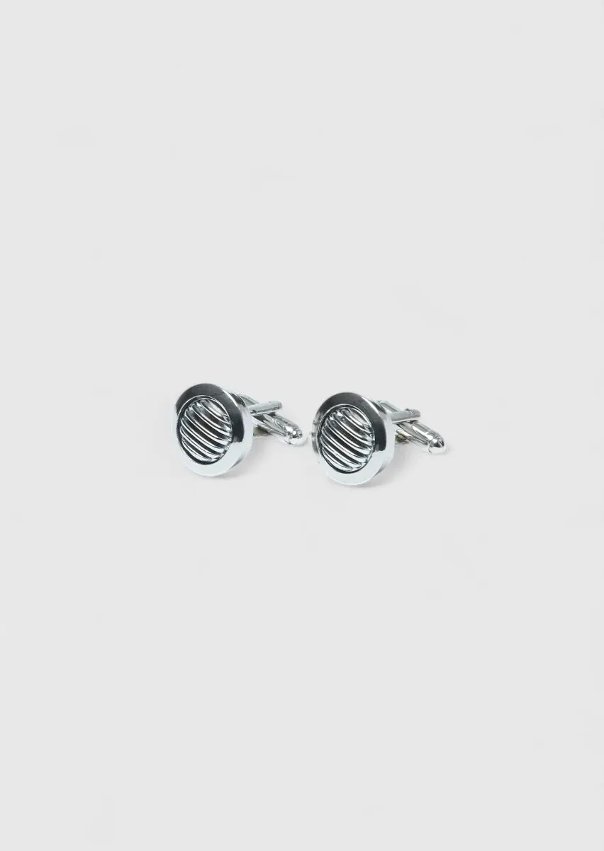 Silver Brass Cuff Link - 1