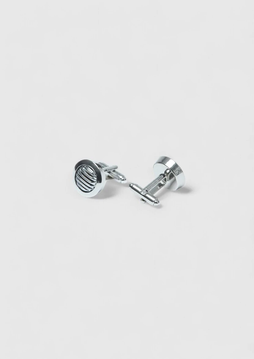 Silver Brass Cuff Link - RAMSEY