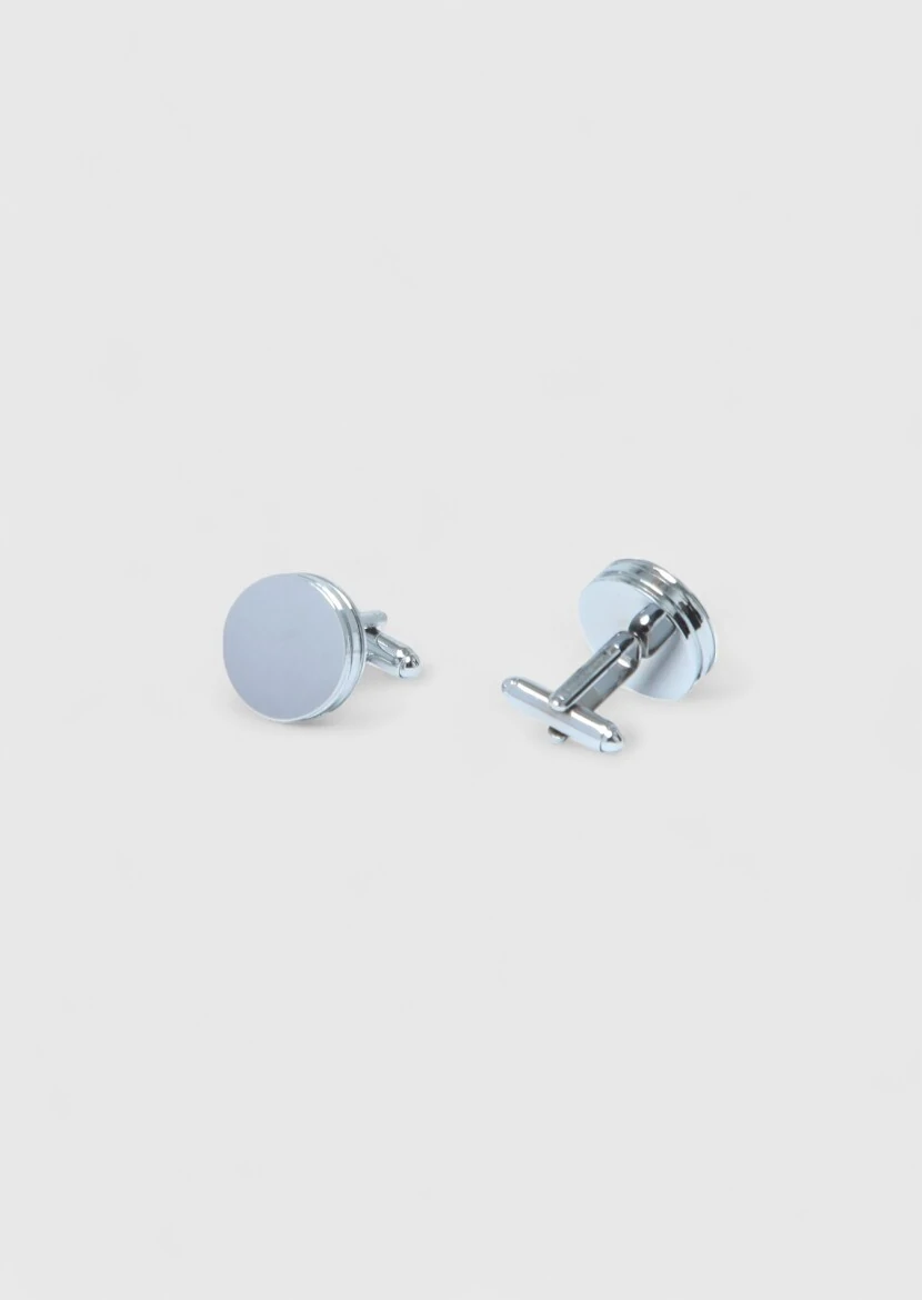 Silver Brass Cuff Link - RAMSEY