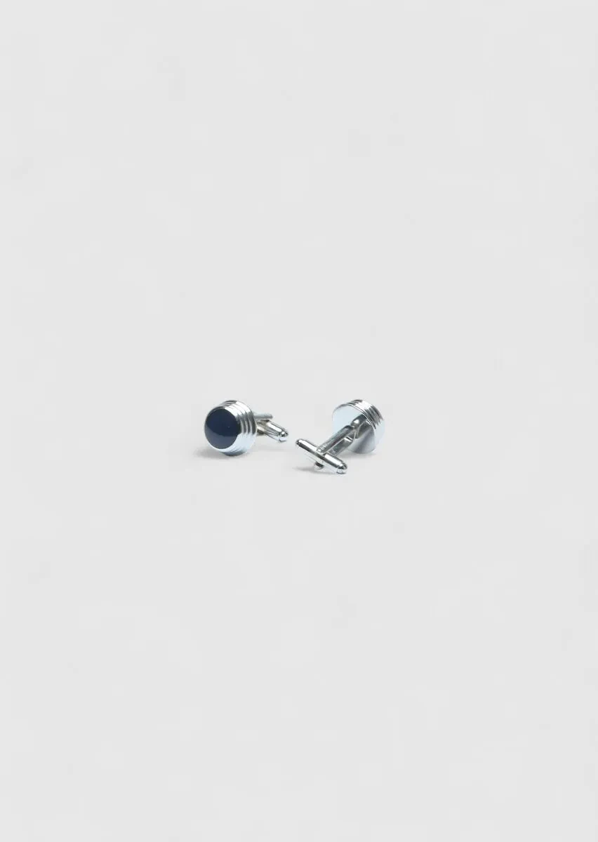 Silver Brass Cuff Link - 1