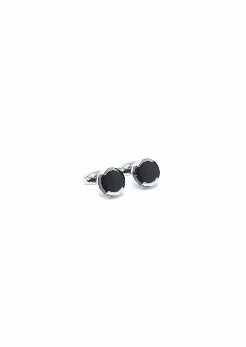 Silver Metal Cuff Link - 1