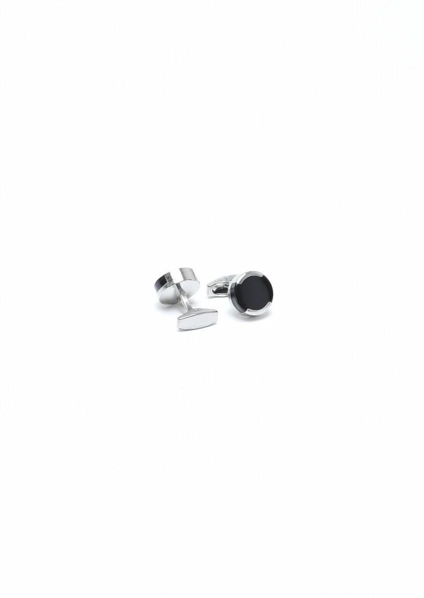 Silver Metal Cuff Link - 2