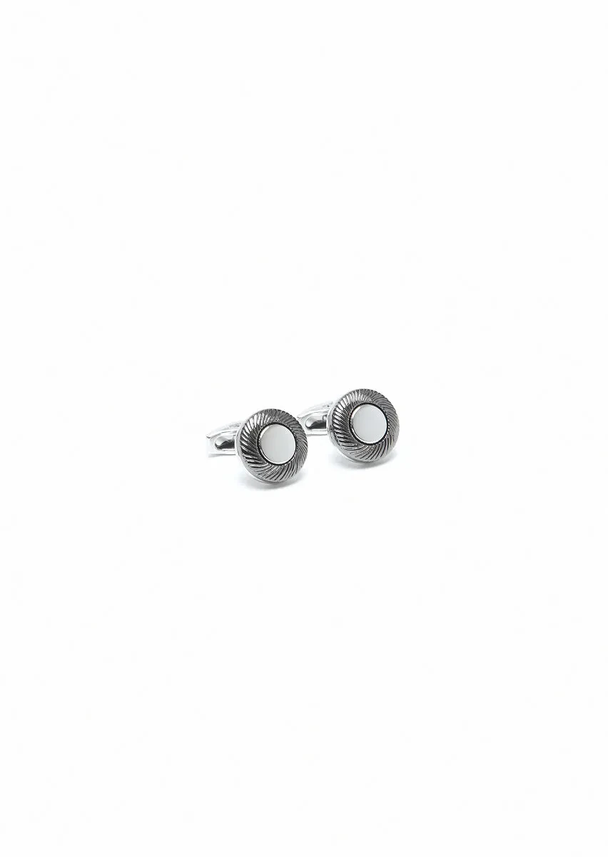 Silver Metal Cuff Link - 1