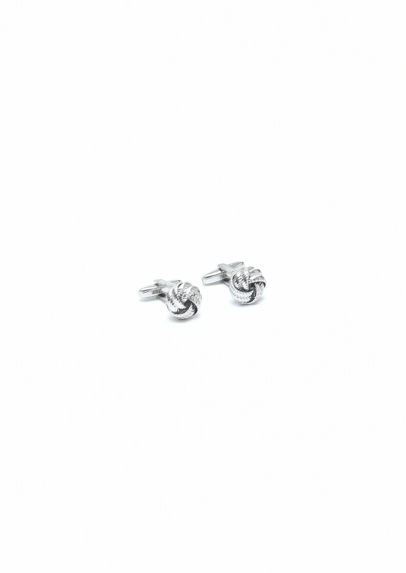 Silver Metal Cuff Link - 1