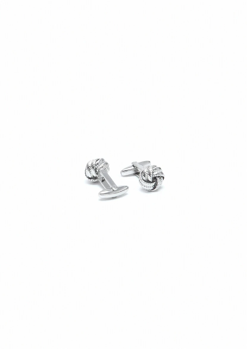 Silver Metal Cuff Link - 2