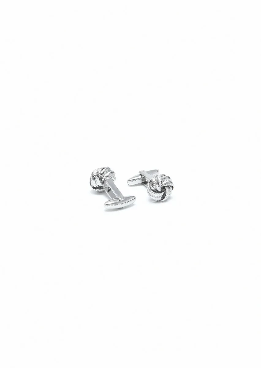 Silver Metal Cuff Link - 2