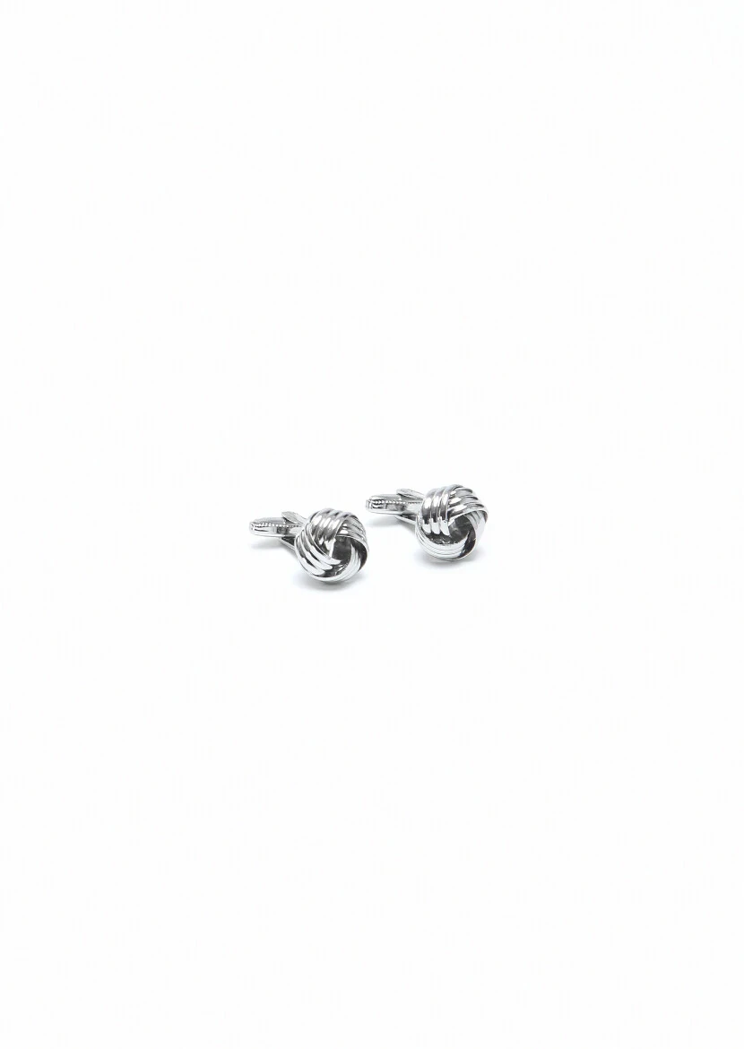 Silver Metal Cuff Link - 1