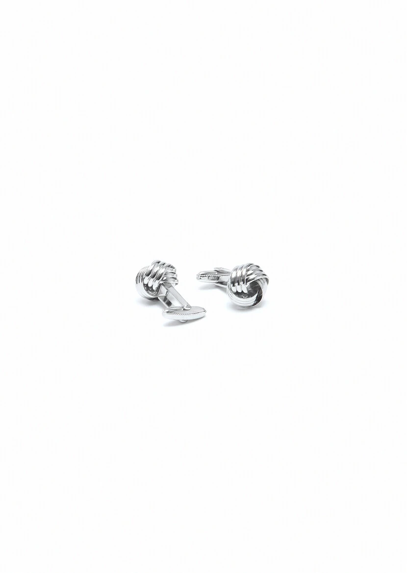 Silver Metal Cuff Link - 2