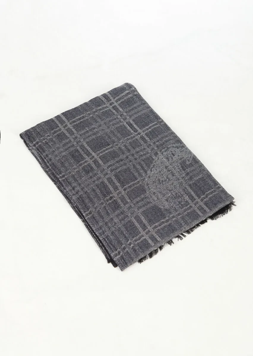 Siyah %60 Pamuk ,%40 Viskoz Kaşkol - 1