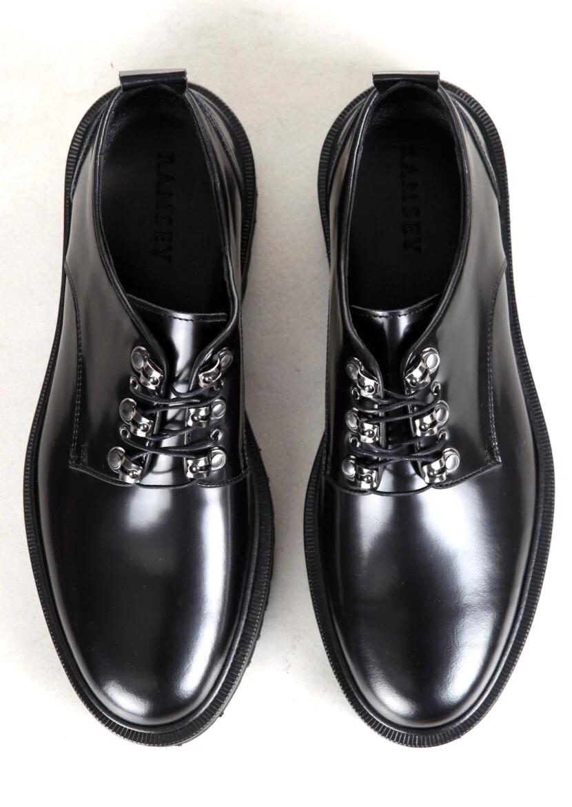 Siyah Deri Casual Ayakkabı - 5