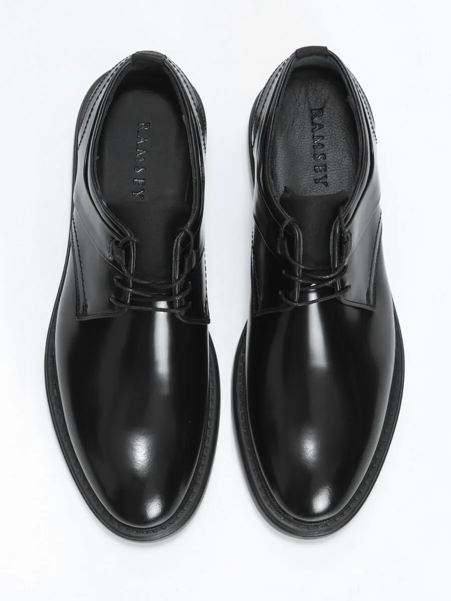 Siyah Deri Casual Ayakkabı - 5