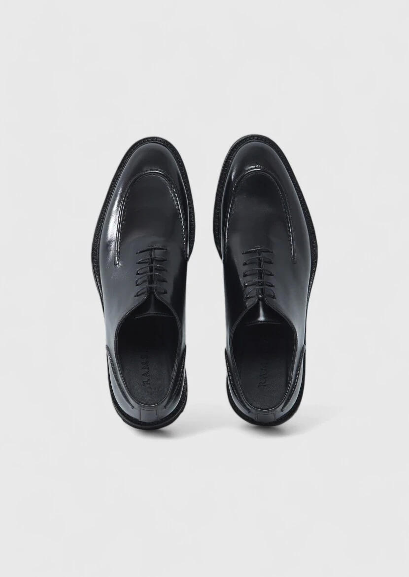 Siyah Deri Casual Ayakkabı - 6