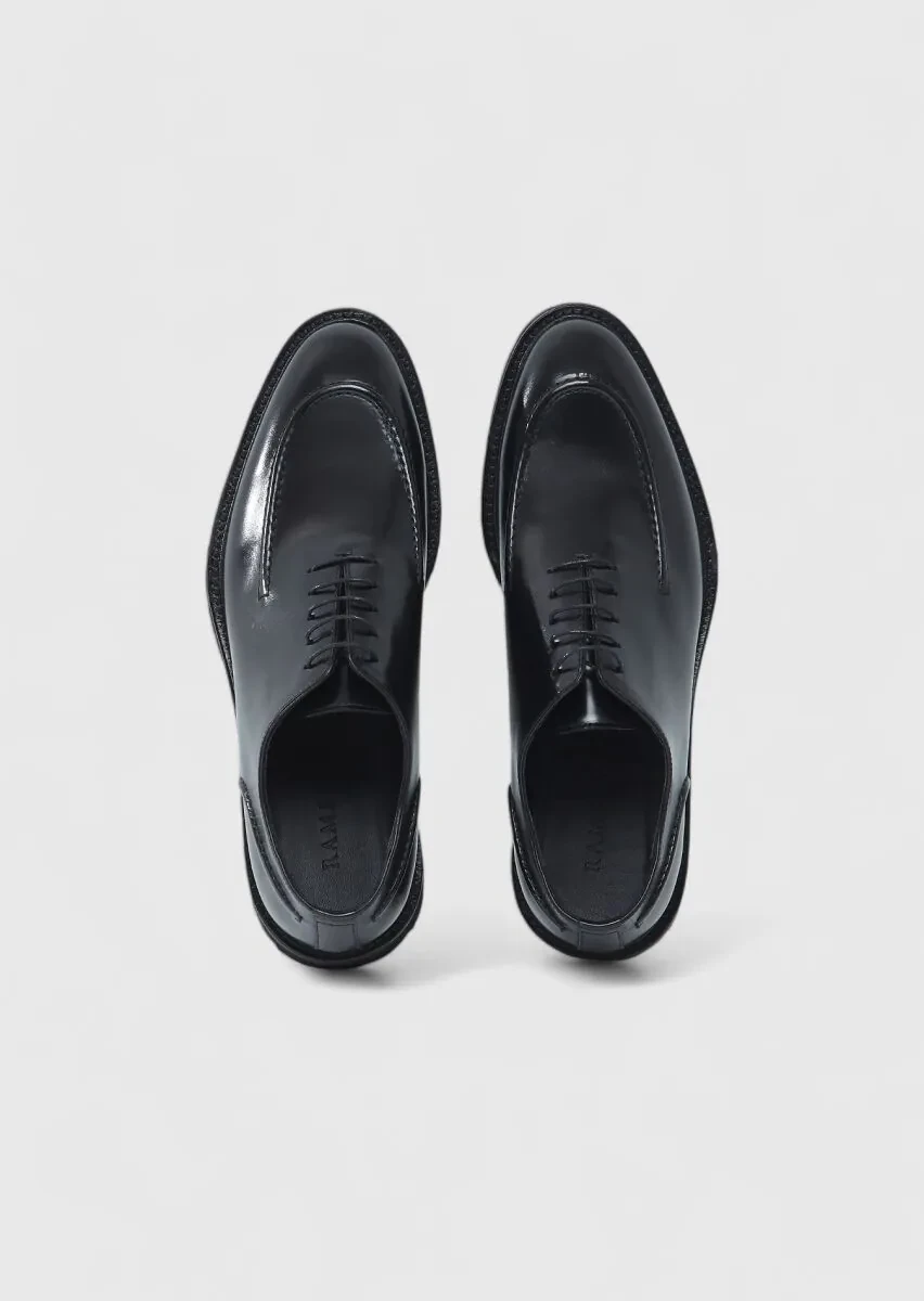 Siyah Deri Casual Ayakkabı - 6