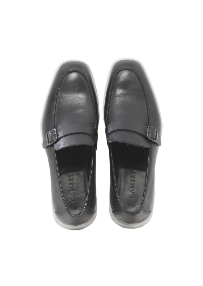 Siyah Deri Casual Loafer - 6